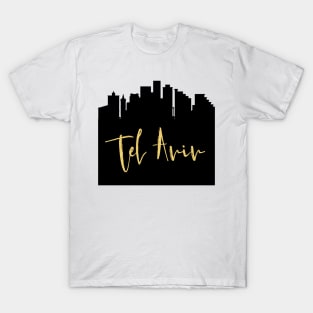 TEL AVIV ISRAEL DESIGNER SILHOUETTE SKYLINE ART T-Shirt